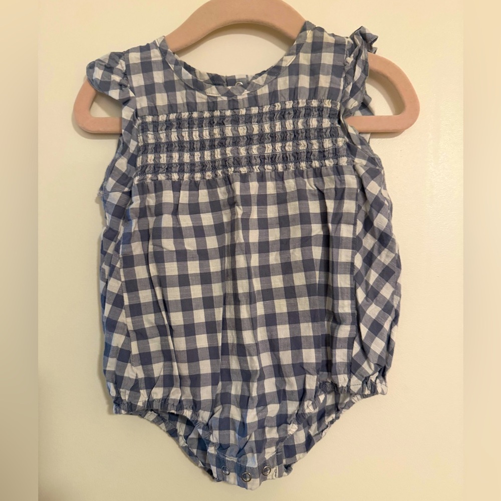 Pehr Blue and White Checkered Bubble